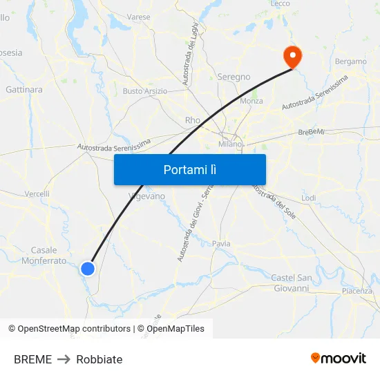 BREME to Robbiate map