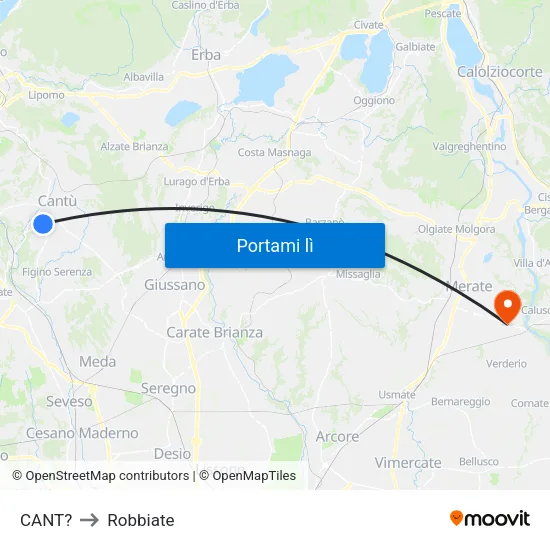 CANT? to Robbiate map