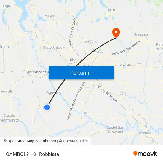 GAMBOL? to Robbiate map