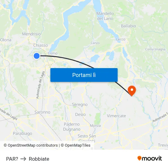 PAR? to Robbiate map