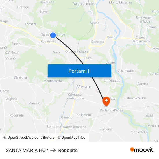 SANTA MARIA HO? to Robbiate map