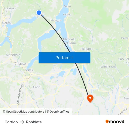 Corrido to Robbiate map