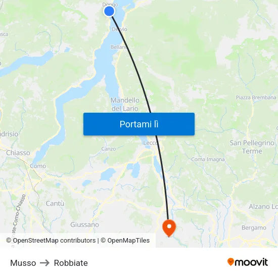 Musso to Robbiate map