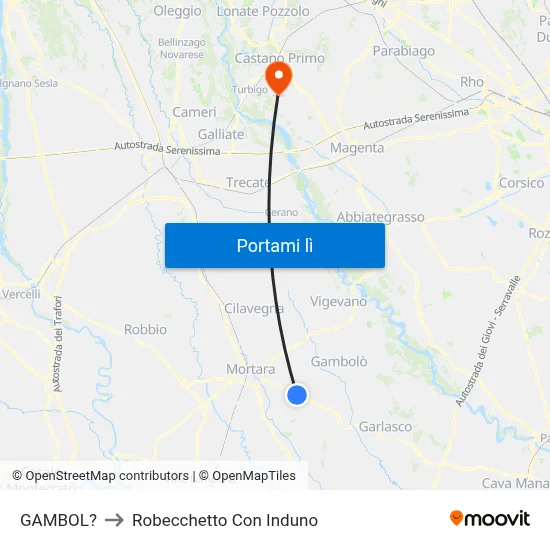 GAMBOL? to Robecchetto Con Induno map