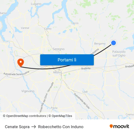 Cenate Sopra to Robecchetto Con Induno map