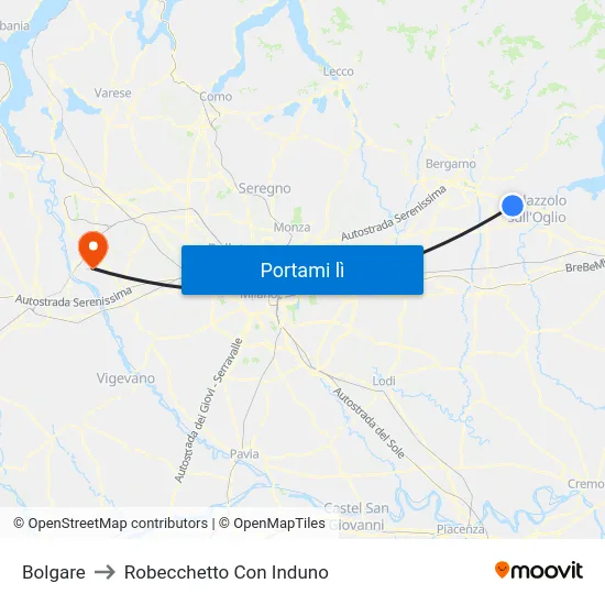 Bolgare to Robecchetto Con Induno map