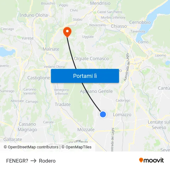FENEGR? to Rodero map