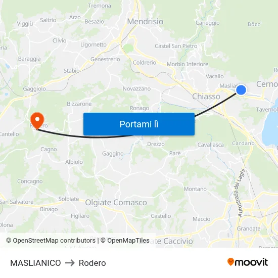 MASLIANICO to Rodero map