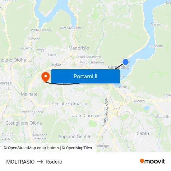MOLTRASIO to Rodero map