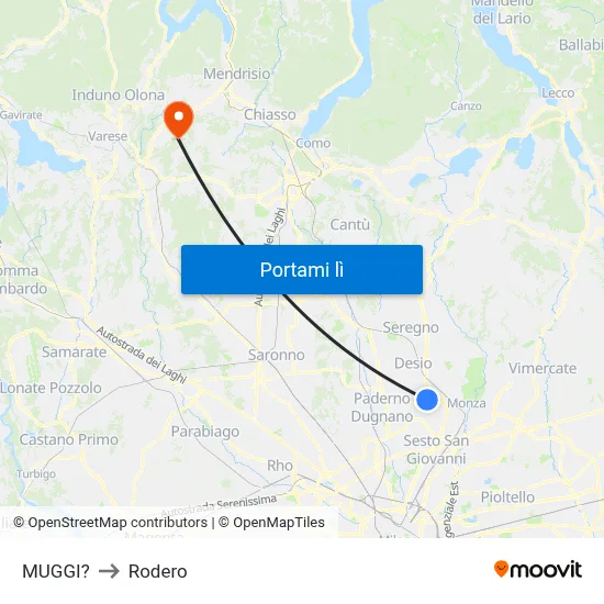 MUGGI? to Rodero map