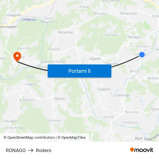 RONAGO to Rodero map