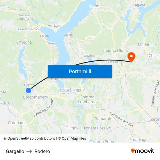 Gargallo to Rodero map