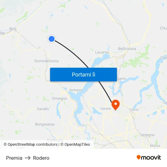 Premia to Rodero map