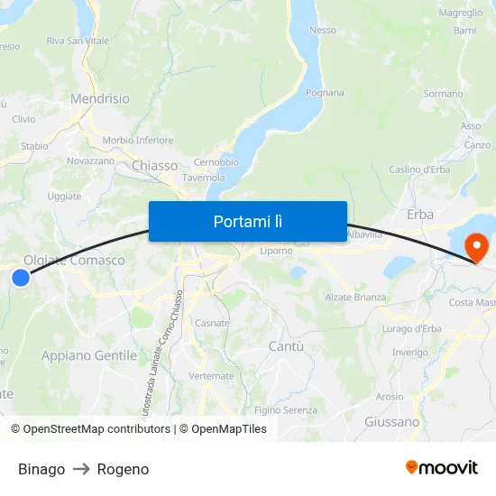 Binago to Rogeno map