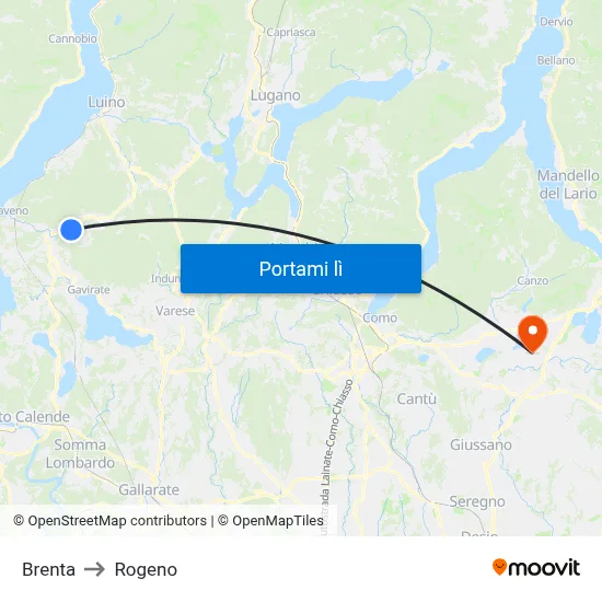 Brenta to Rogeno map