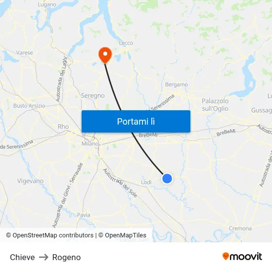 Chieve to Rogeno map