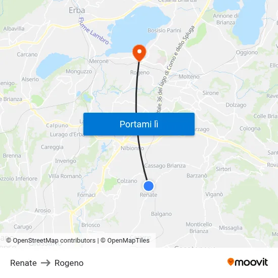 Renate to Rogeno map