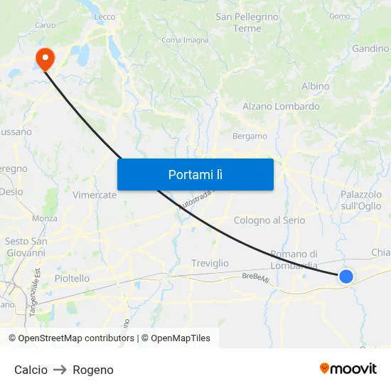 Calcio to Rogeno map