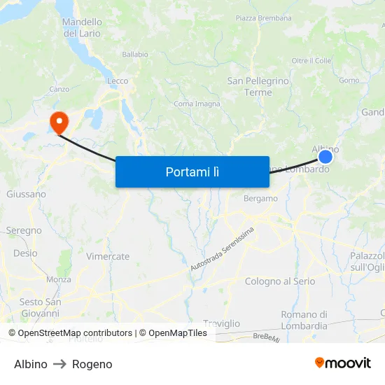 Albino to Rogeno map