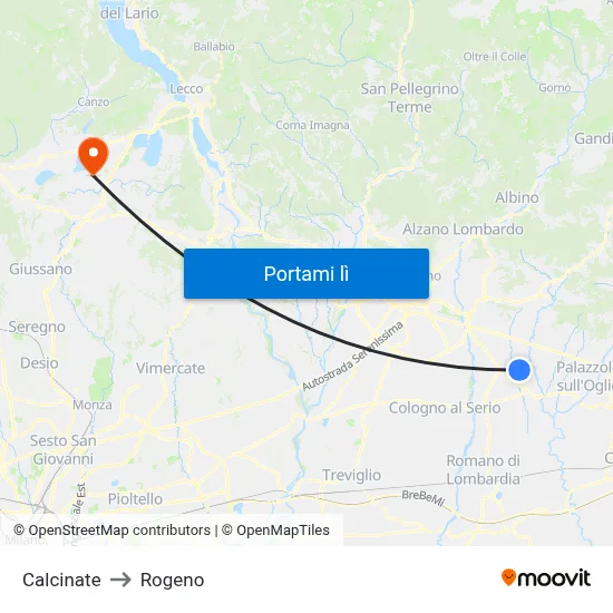 Calcinate to Rogeno map