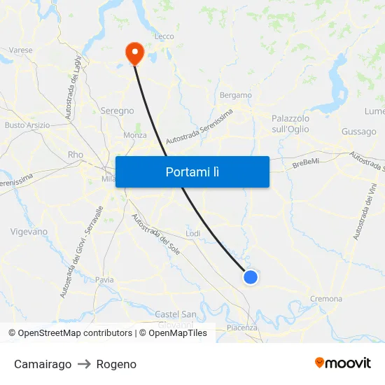 Camairago to Rogeno map