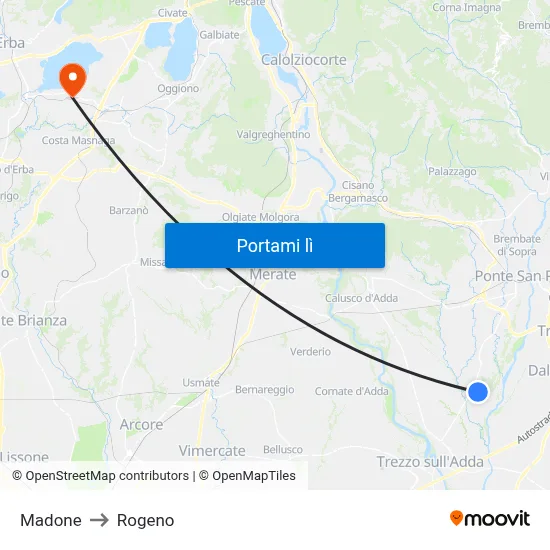 Madone to Rogeno map