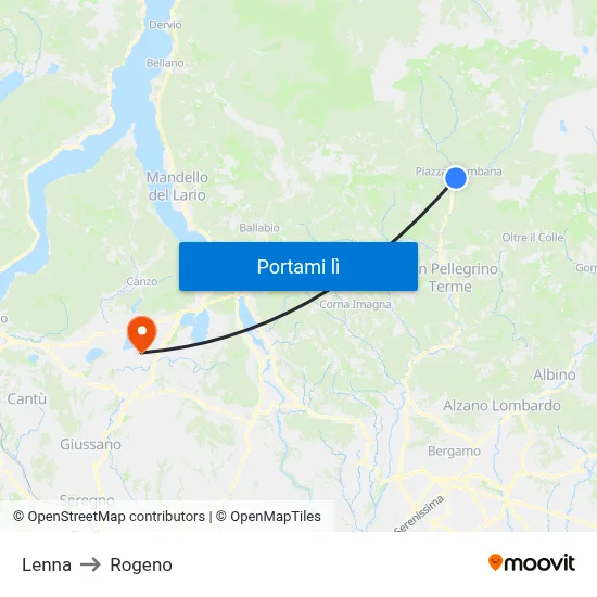 Lenna to Rogeno map