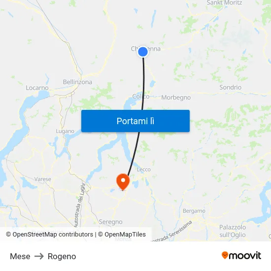 Mese to Rogeno map