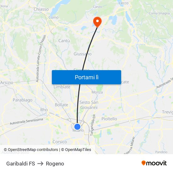 Garibaldi FS to Rogeno map