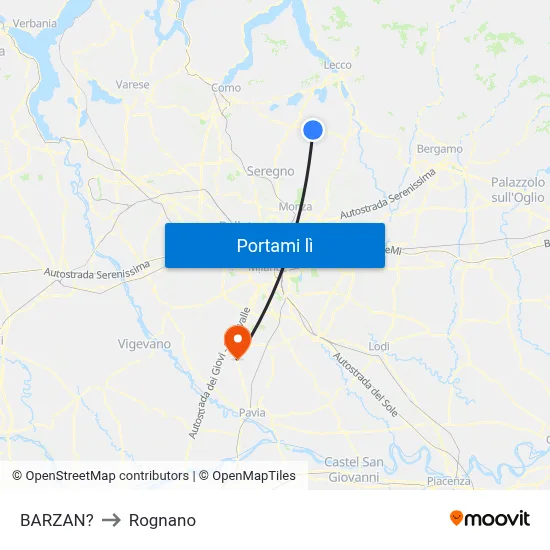 BARZAN? to Rognano map