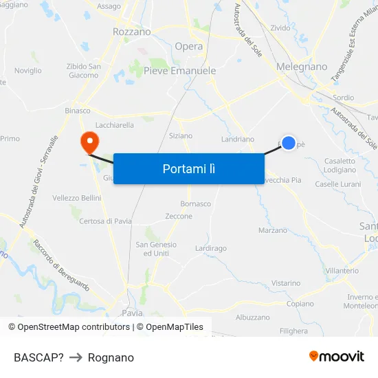 BASCAP? to Rognano map