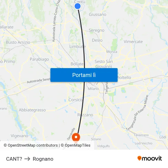 CANT? to Rognano map