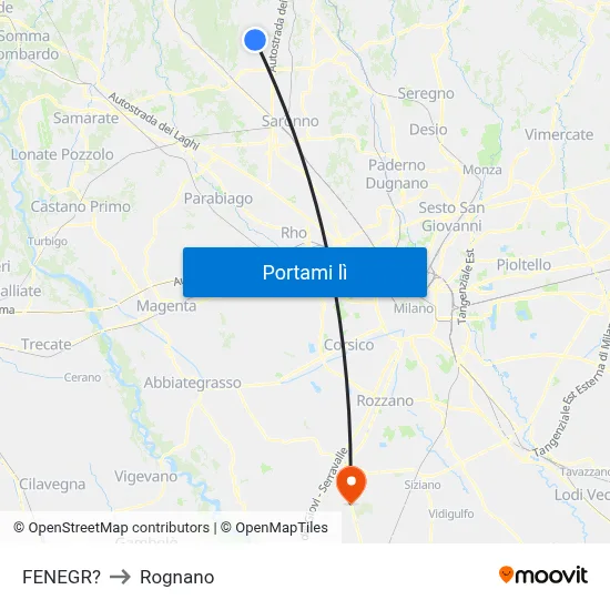 FENEGR? to Rognano map