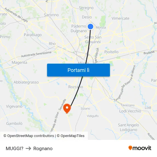 MUGGI? to Rognano map