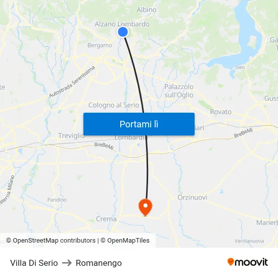 Villa Di Serio to Romanengo map