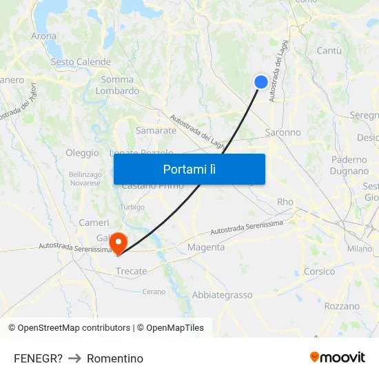 FENEGR? to Romentino map