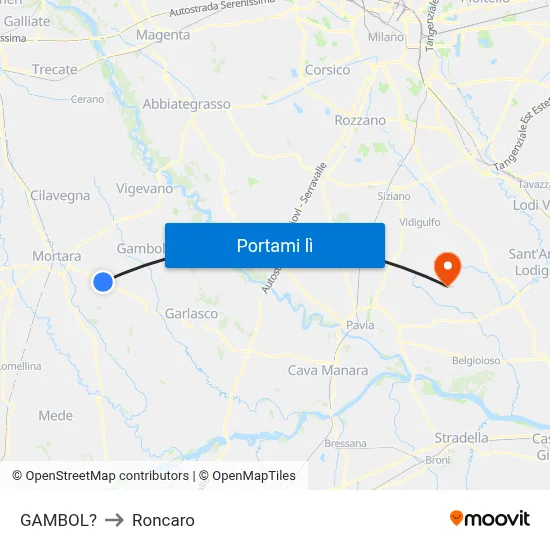GAMBOL? to Roncaro map