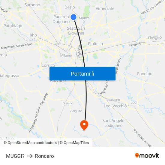 MUGGI? to Roncaro map