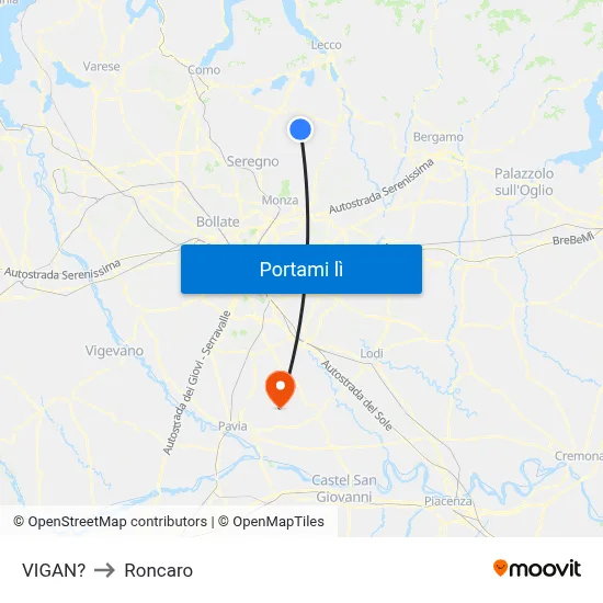 VIGAN? to Roncaro map