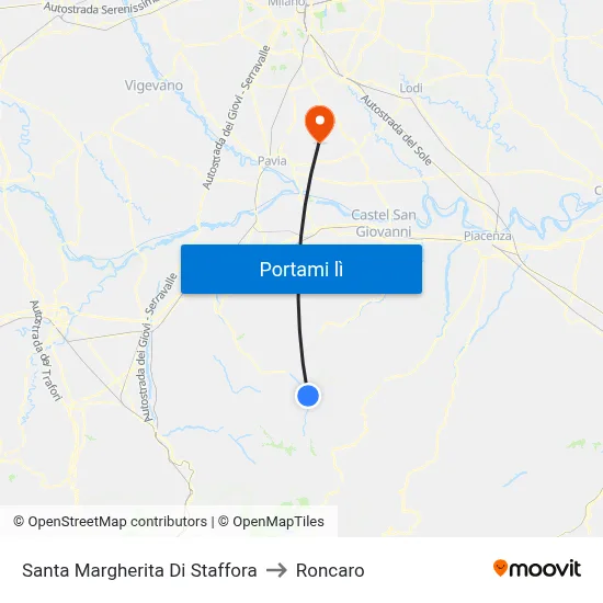 Santa Margherita Di Staffora to Roncaro map