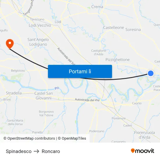 Spinadesco to Roncaro map