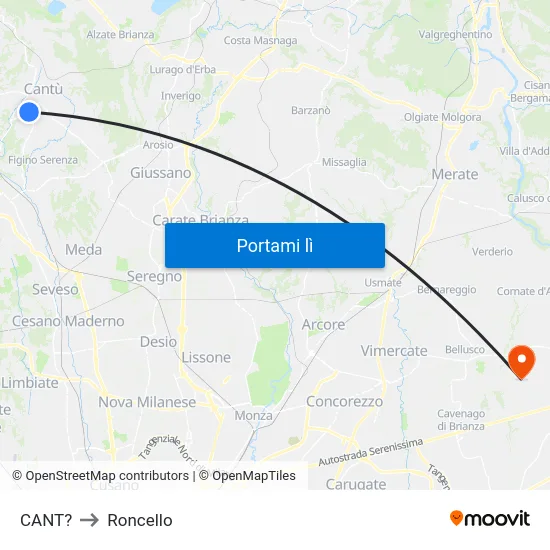 CANT? to Roncello map