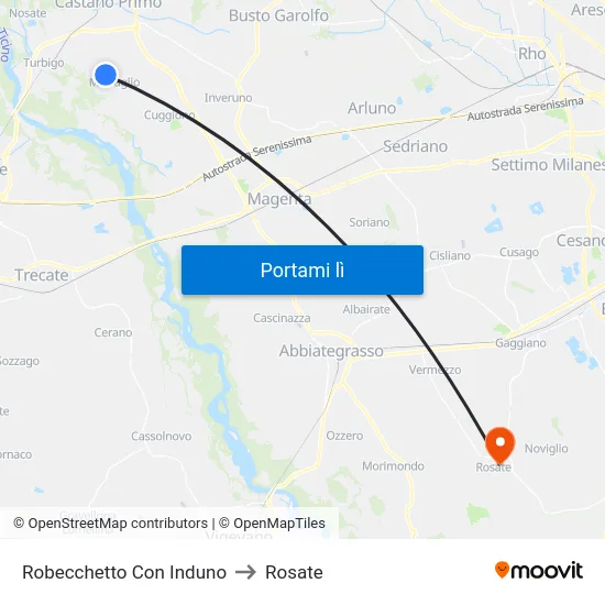Robecchetto Con Induno to Rosate map