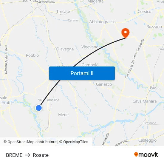 BREME to Rosate map