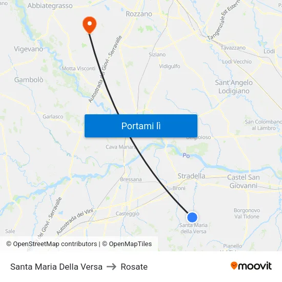 Santa Maria Della Versa to Rosate map