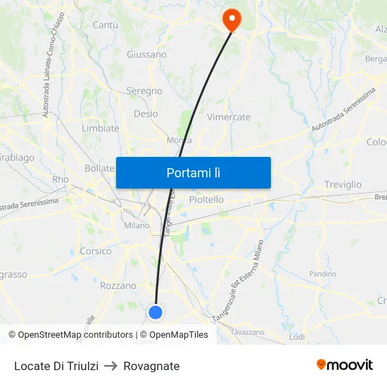 Locate Di Triulzi to Rovagnate map