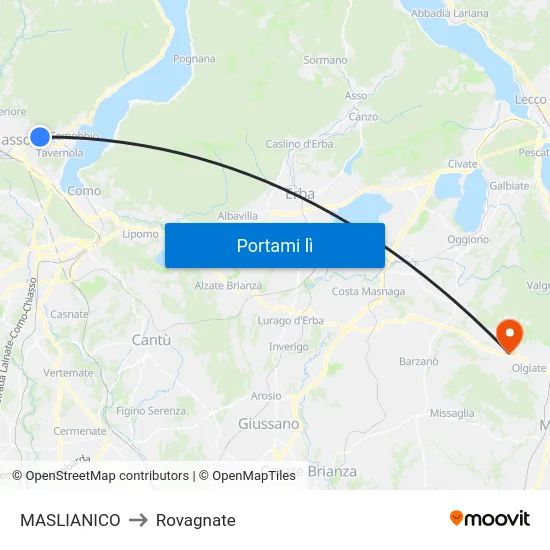 MASLIANICO to Rovagnate map