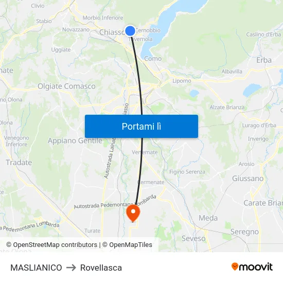 MASLIANICO to Rovellasca map