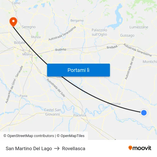 San Martino Del Lago to Rovellasca map