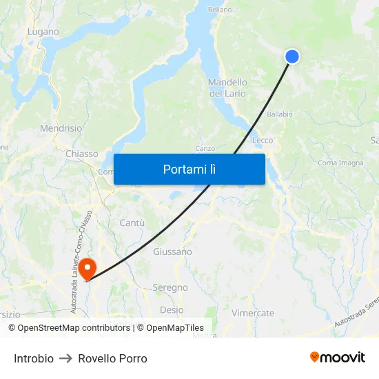 Introbio to Rovello Porro map